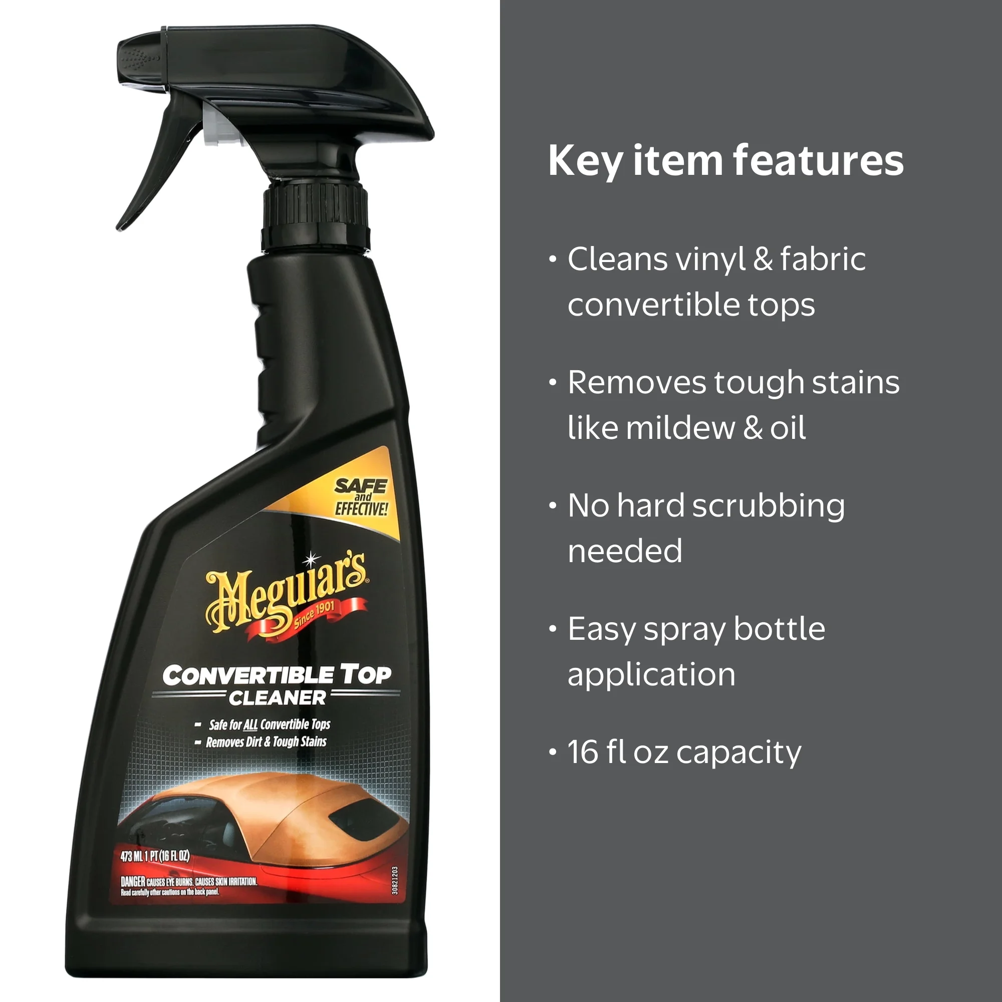 Meguiar's, Convertible Top Cleaner, 16 oz Spray, Removes Stains