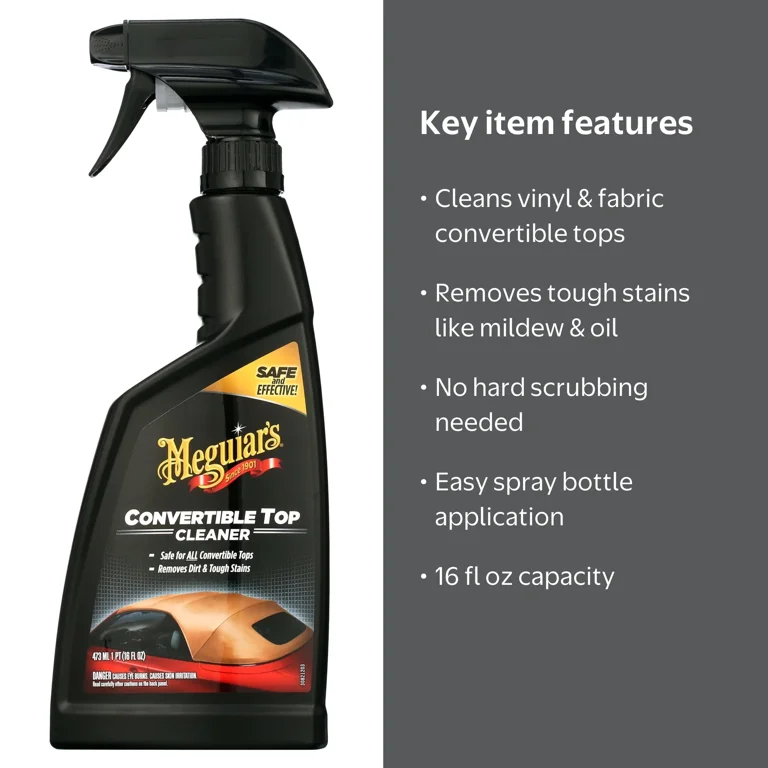 Meguiar's, Convertible Top Cleaner, 16 oz Spray, Removes Stains
