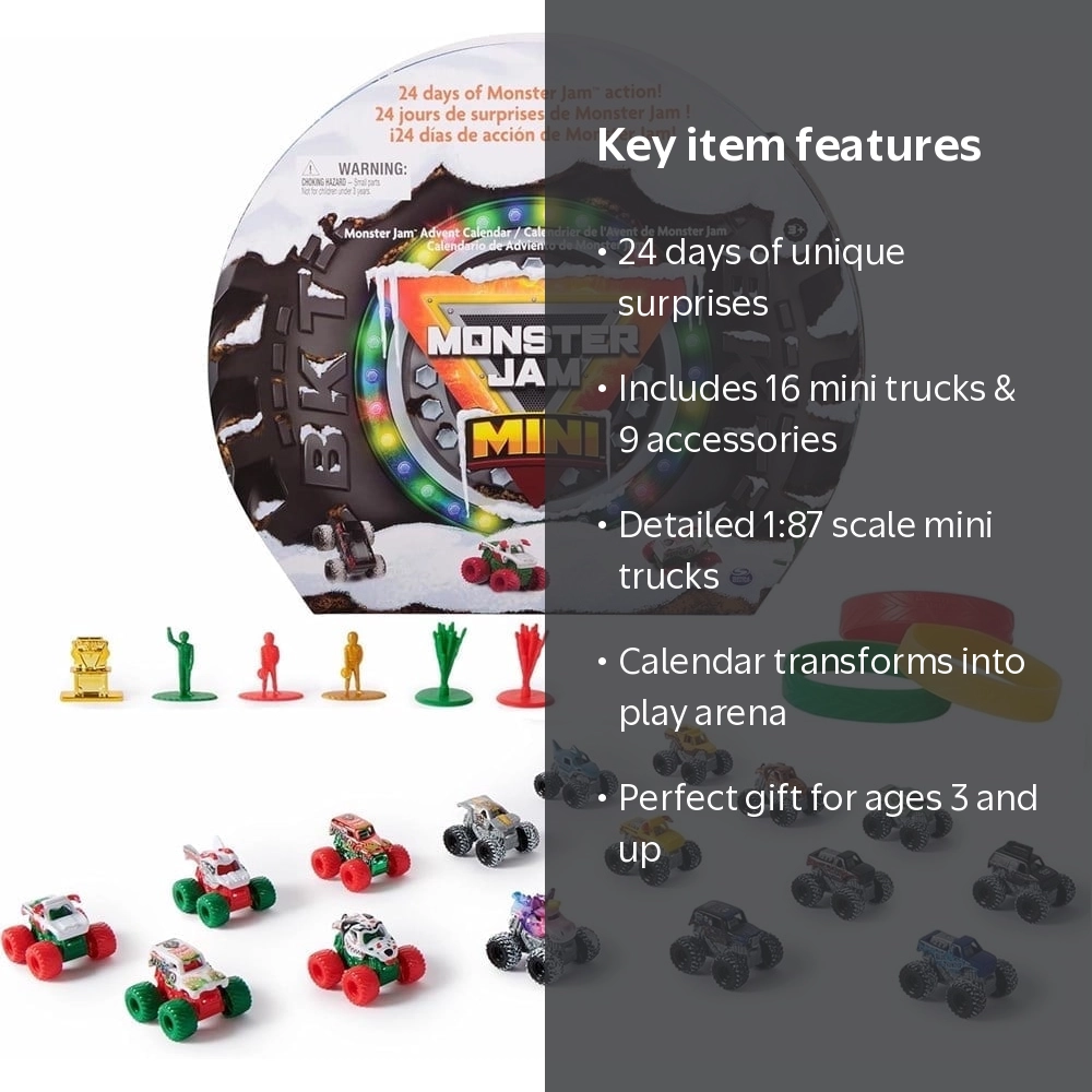 Monster Jam, Holiday Calendar, 24 Days of Mini Monster Trucks