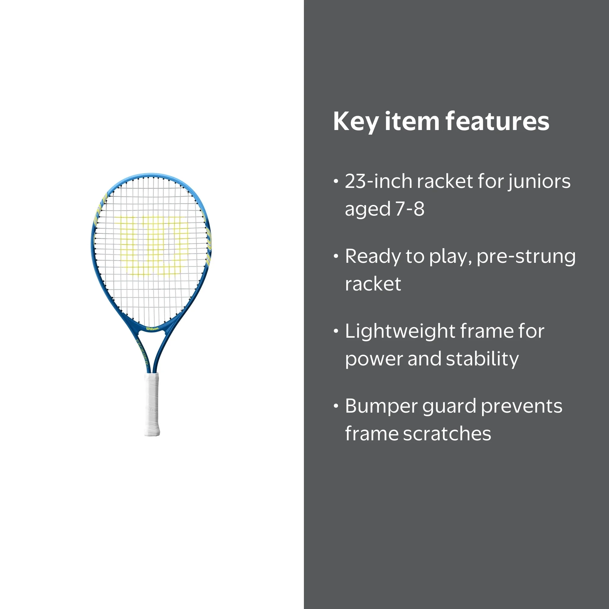 Wilson Roger Federer 23 Junior Recreational Tennis Racket - Blue
