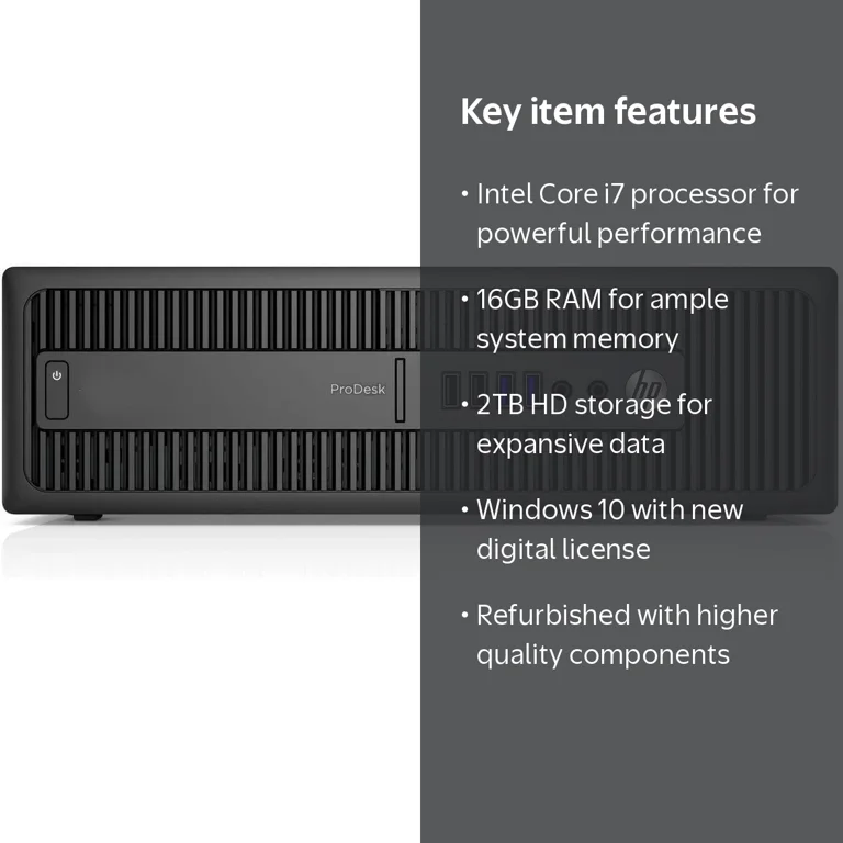 Dell, ProDesk 600 G1 Gaming Desktop, Intel Core i7, 16GB, 2TB HD