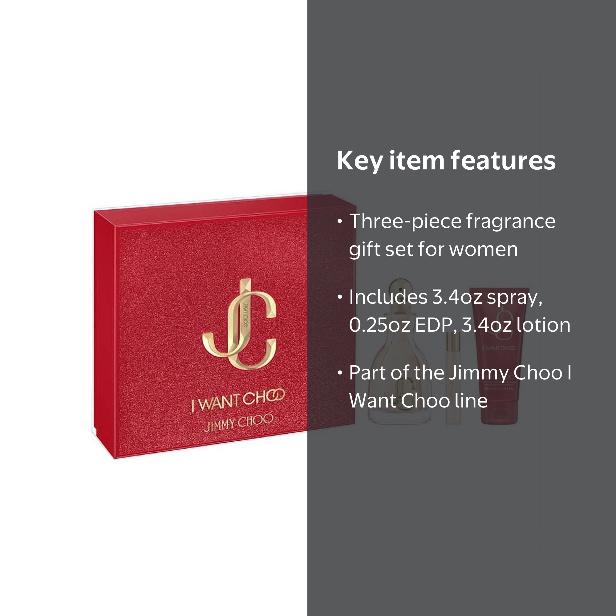 Jimmy Choo I Want Choo Women's 3 pcs Perfume Gift Set (3.4 Eau De