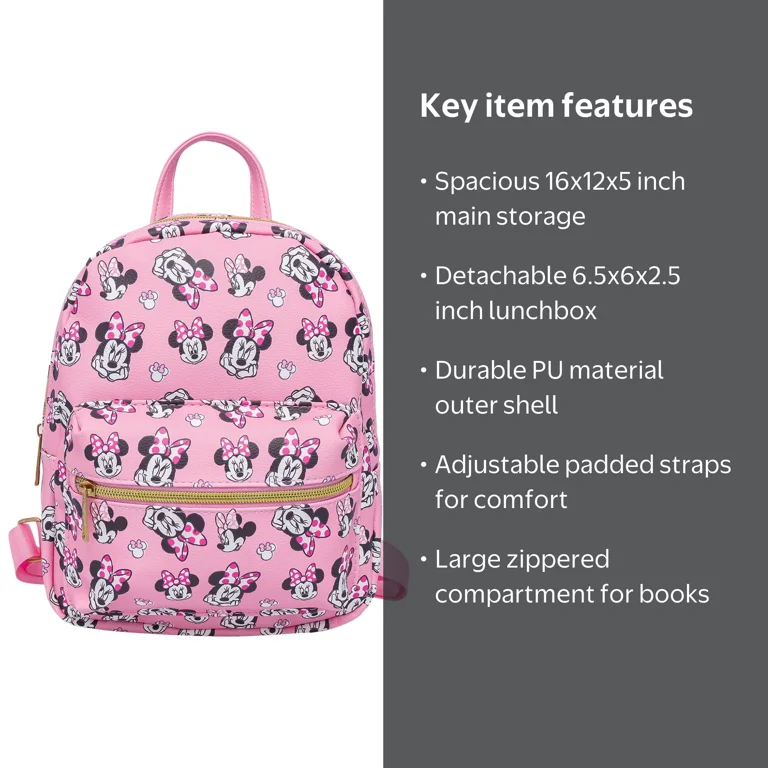 disney mini backpack amazon Loungefly Minnie Mouse Bow Ear - Exclusive This stunning accessory showcases vibrant designs of Tiana Disney Princess Triple Pocket Mini