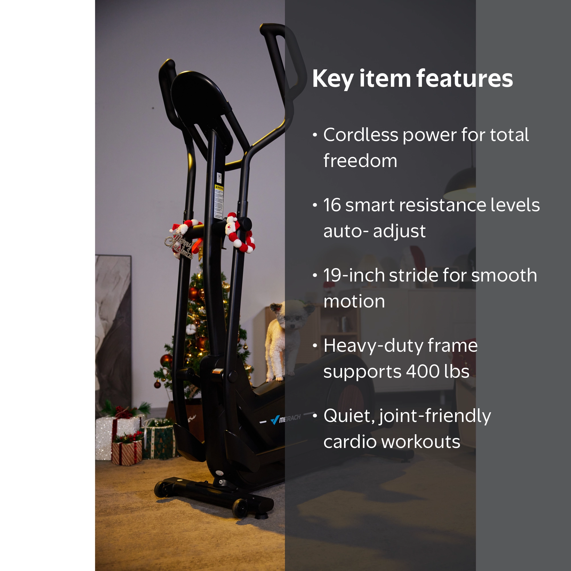 MERACH, Elliptical Machine, Self-Powered, 19