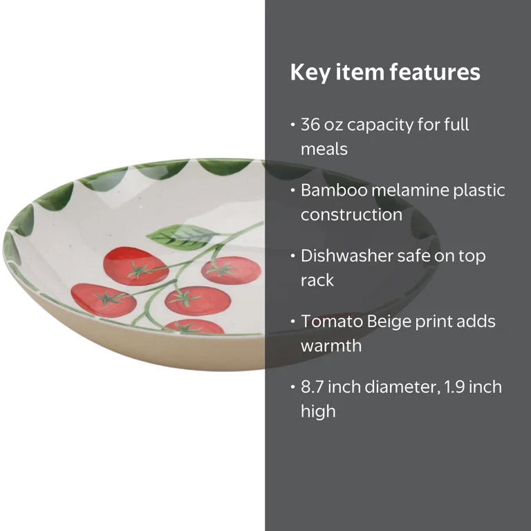 食器 teon bowl 370 TARPtoTARP ver. 2set Better Homes & Gardens 36 oz Round Tomato Beige Reusable