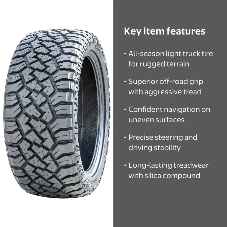 Arisun Aresta R/T ZG07 35X12.50R17 125Q E 10 Ply Rugged Terrain