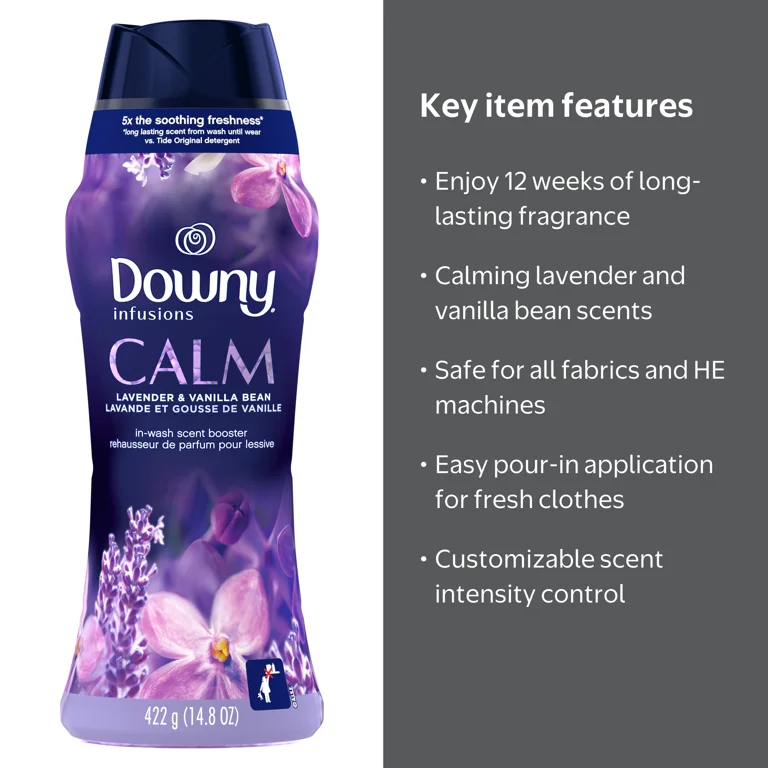 Downy, In Wash Scent Booster Beads, 14.8 oz, Calm Lavender