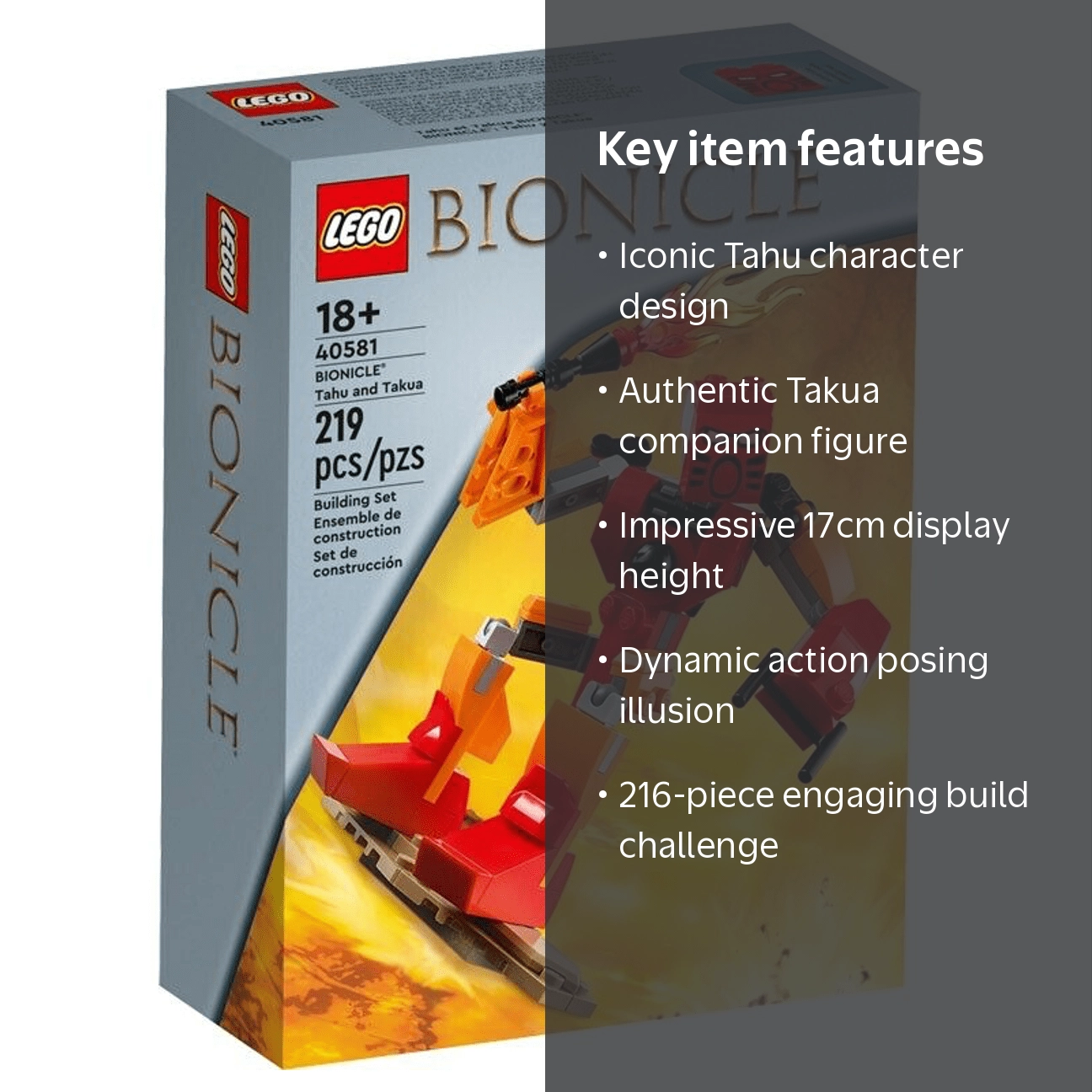 LEGO, Bionicle Tahu and Takua, 40581, NEW SEALED with 216 pieces