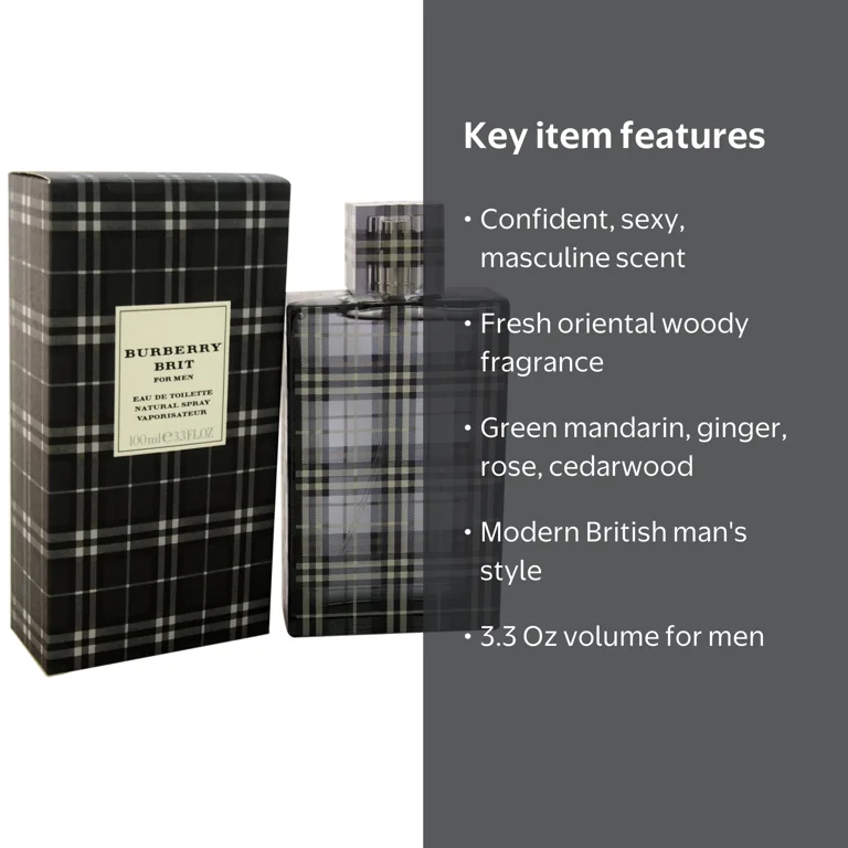 Burberry Brit Men's Cologne, 3.3 Oz, London Inspired Eau De