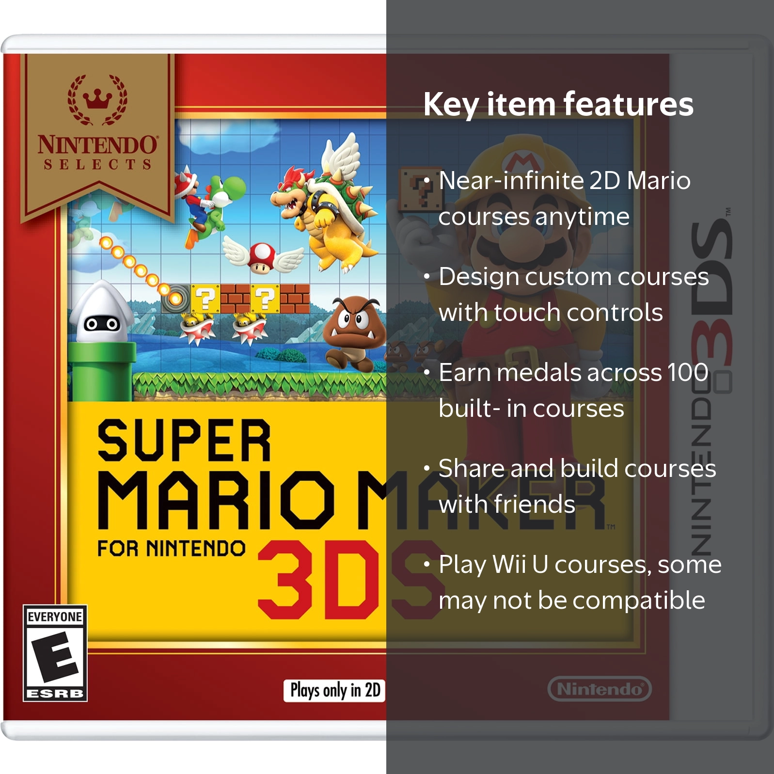 Nintendo Selects, Super Mario Maker Nintendo 3DS Game, Build and