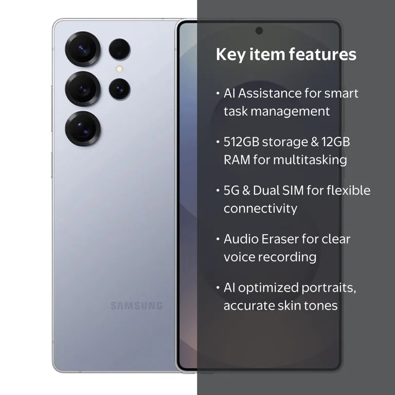 Samsung, Smartphone, SM-S938B/DS 512GB 12GB RAM, Titanium