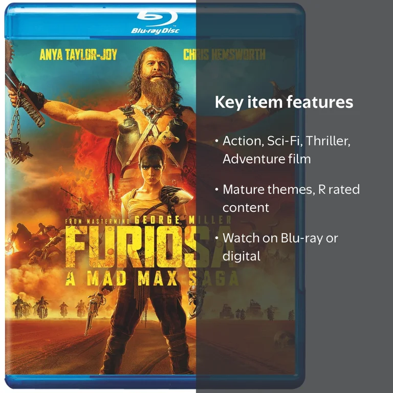 Warner Bros Furiosa: A Mad Max Saga Blu-ray, Action, Thriller