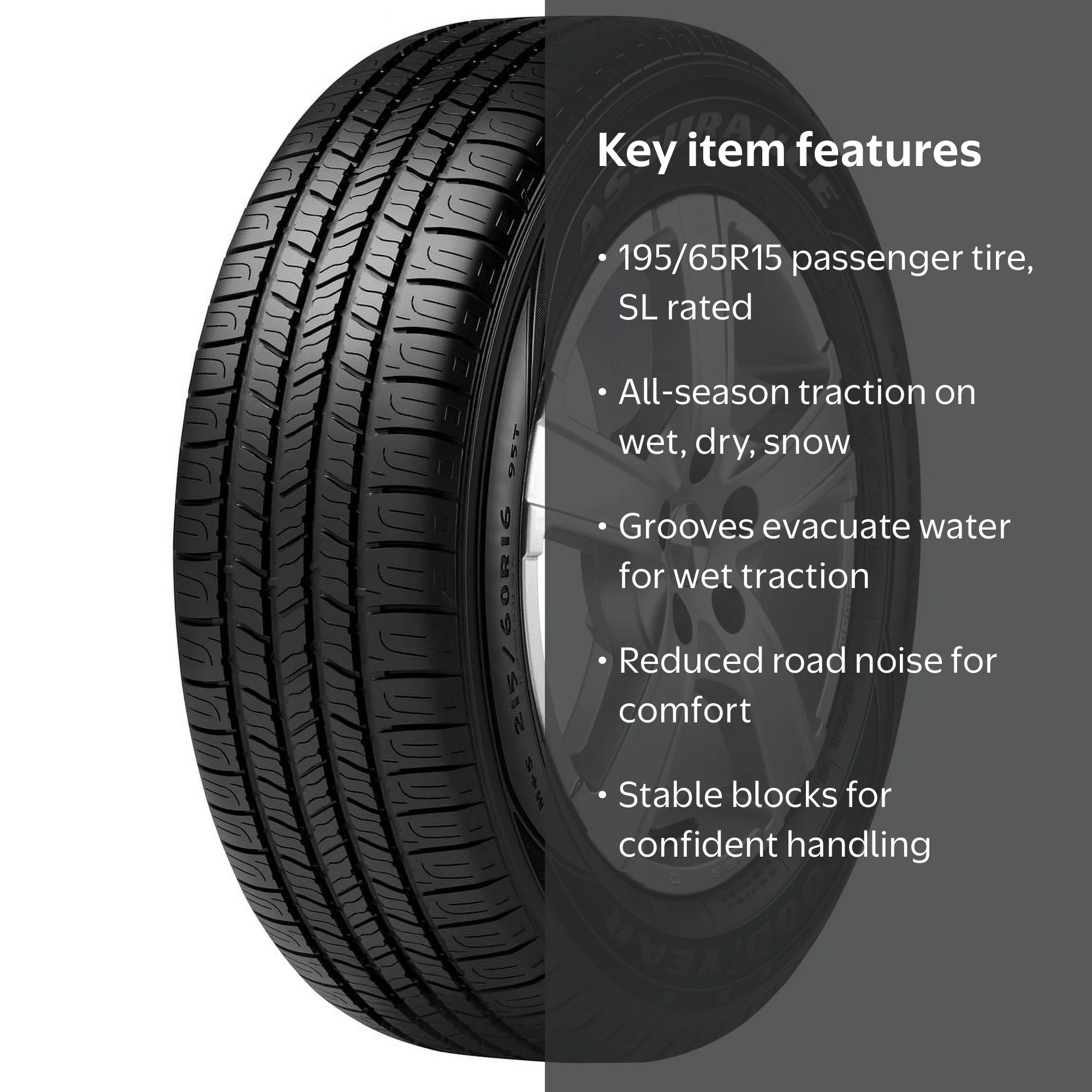 Goodyear Assurance All-Season 195/65R15 91T Passenger Tire for