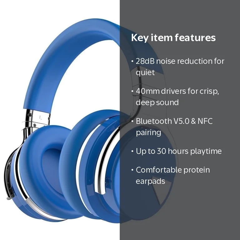 Free Shipping! Co Win Bluetooth Noise-Canceling Over-Ear