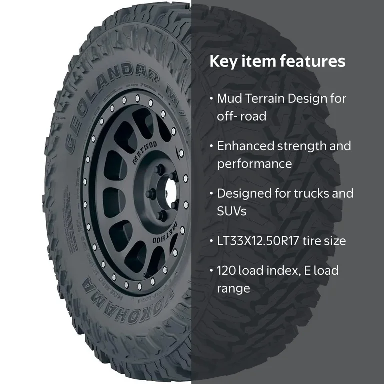 Yokohama Geolandar MT G003 Mud Terrain LT33X12.50R17 120Q Light