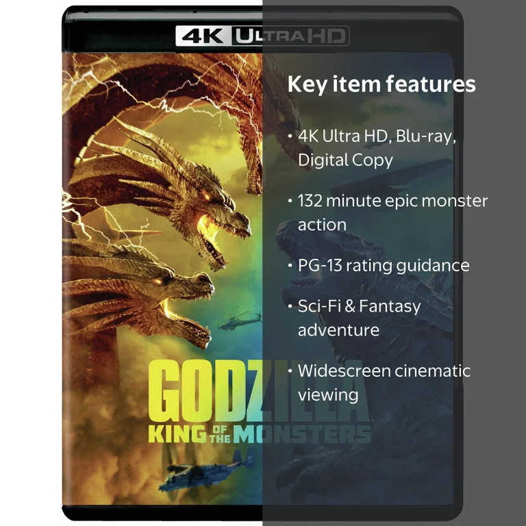 Warner Bros Godzilla: King of the Monsters - 4K Ultra HD + Blu-ray
