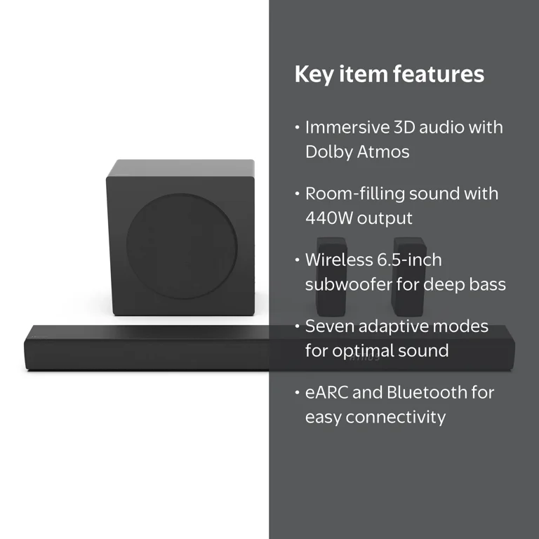 Hisense R652 5.1 440W output, Rear Surround Speakers, 6.5