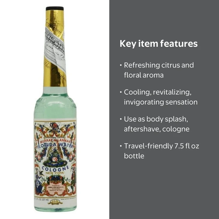 Murray and Lanman Florida Water Cologne Splash Citrus Floral 7.5