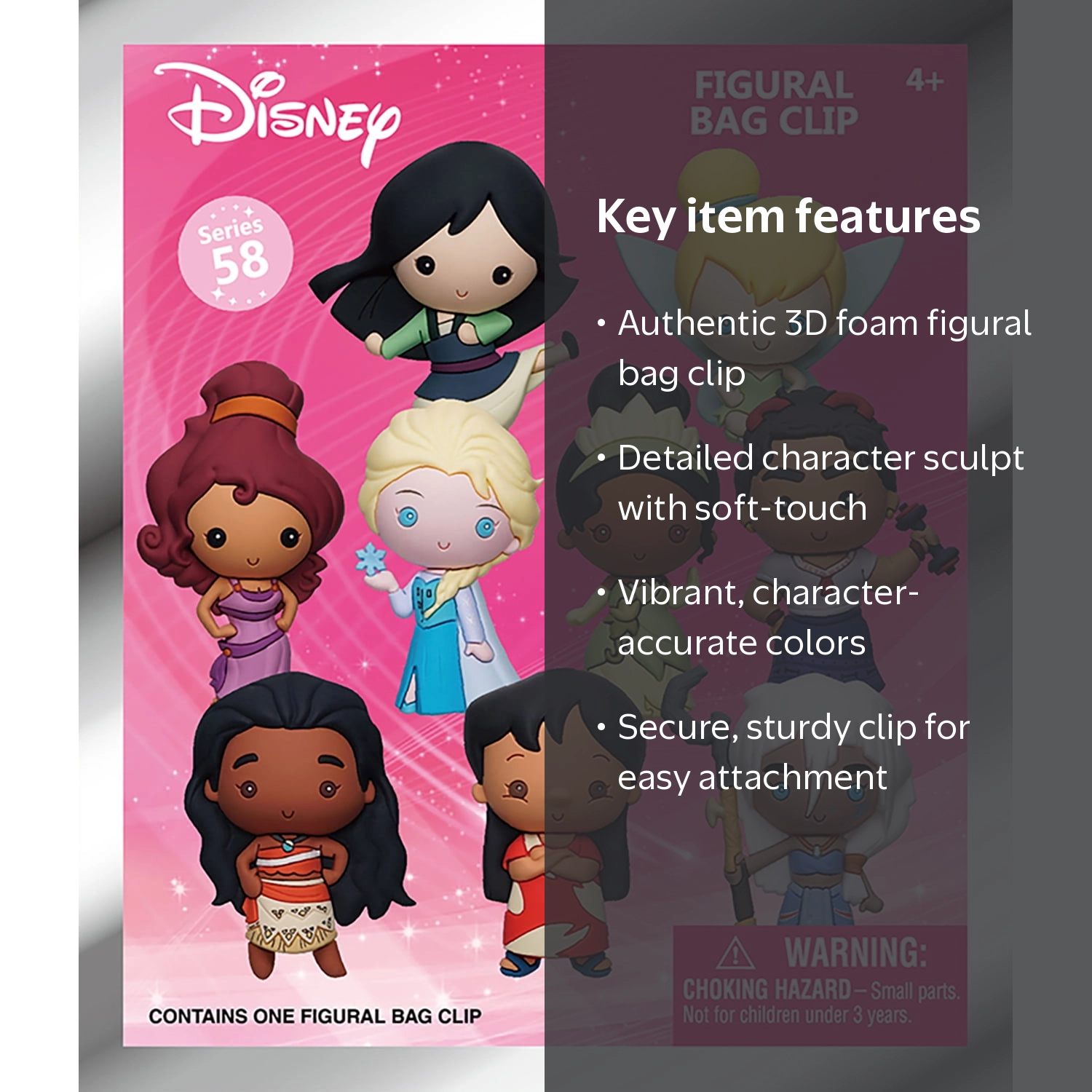Disney Girl Power 3D Foam Bag Clip Blind Bag - Walmart.com