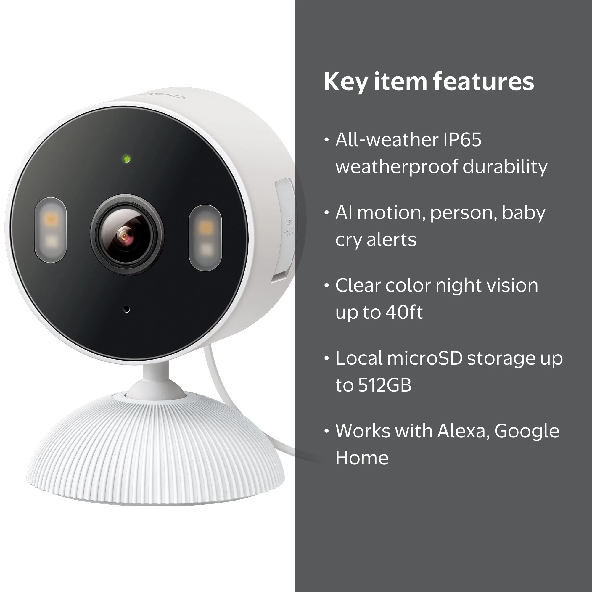 TP-Link Tapo TCW61 Indoor/Outdoor HD Security Camera with Color