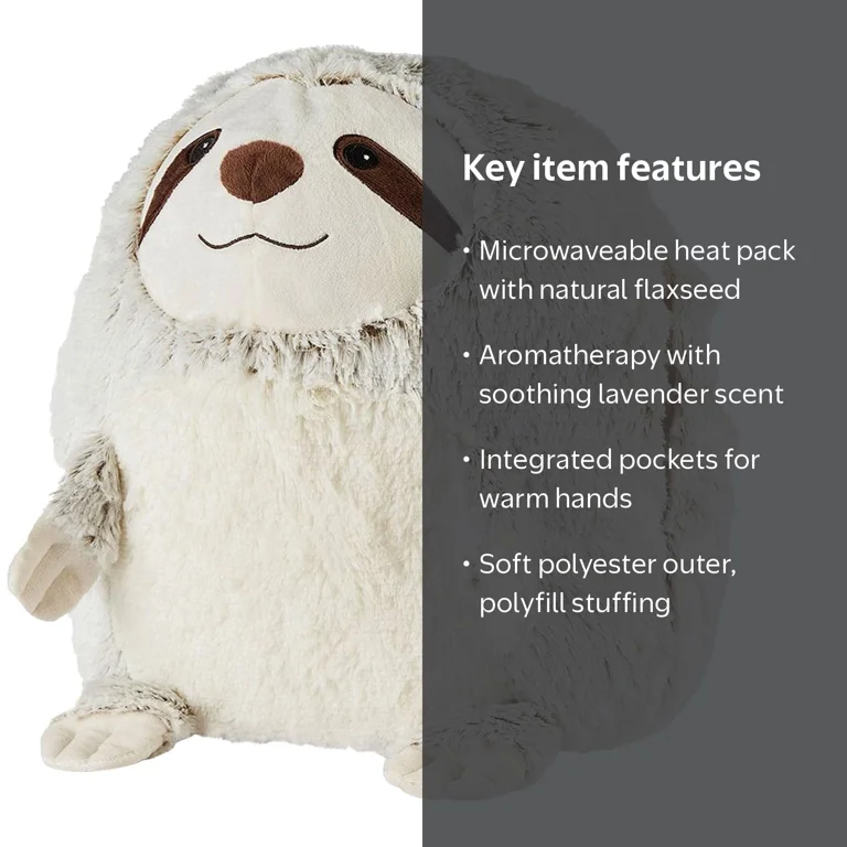 Intelex, Supersized Sloth Hand Warmies, 16 inch height, Animal