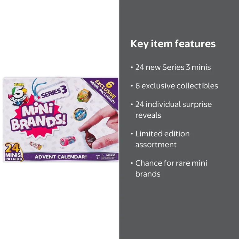 Mini Brands Series 3 Limited Edition 24-Surprise Pack with 6 Minis