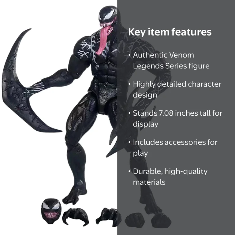 Marvel Legends Series 7.08in Venom Action Figure with Accessories