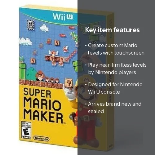 Nintendo, Super Mario Maker, 045496903756, Create levels - Walmart.com Nintendo, Super Mario Maker, 045496903756, Create levels - Walmart.com