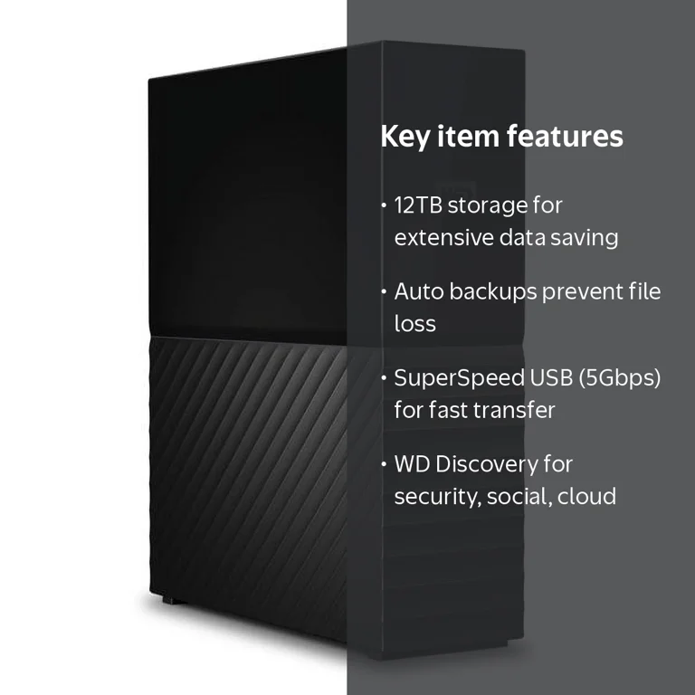 WD My Book 12TB Desktop External Hard Drive, Backup Software