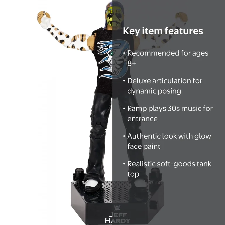WWE Elite Collection Jeff Hardy Wrestling Action Figure with