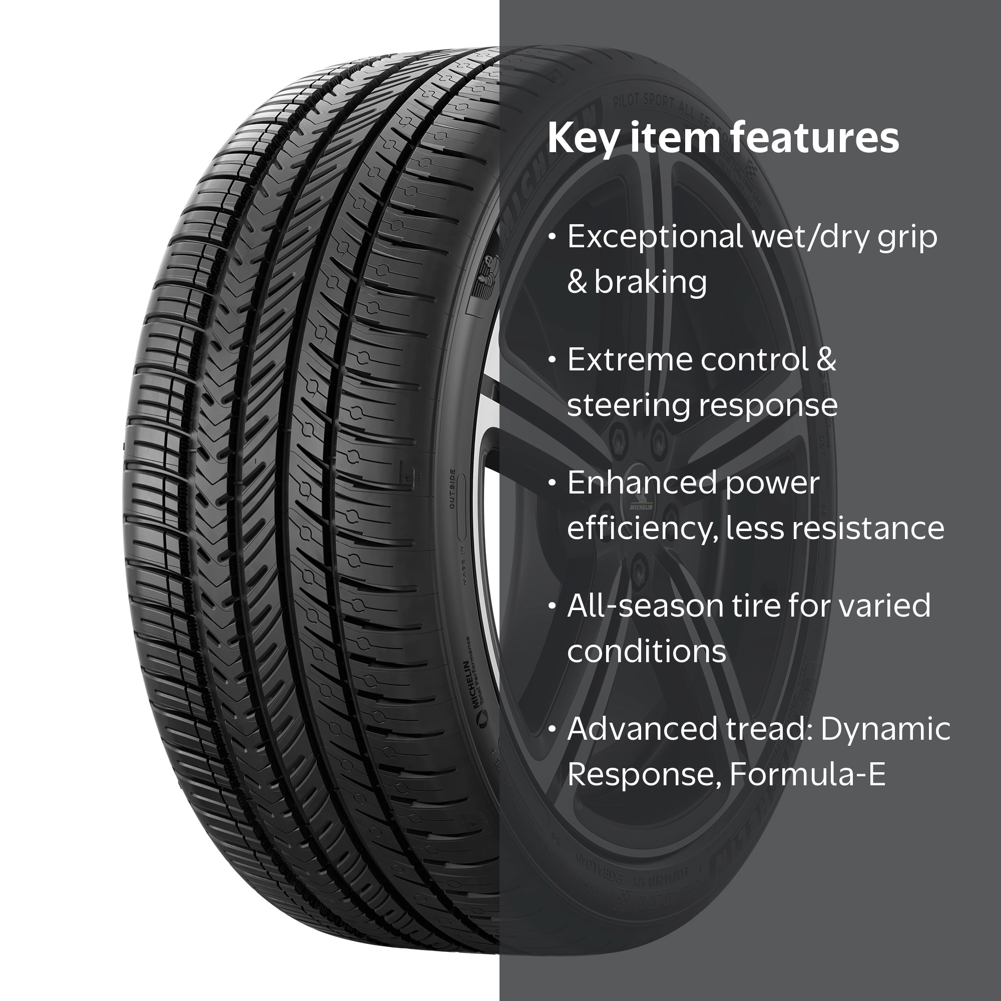 Michelin, All-Season Tire, 275/45ZR21 XL, Control and Wet Grip