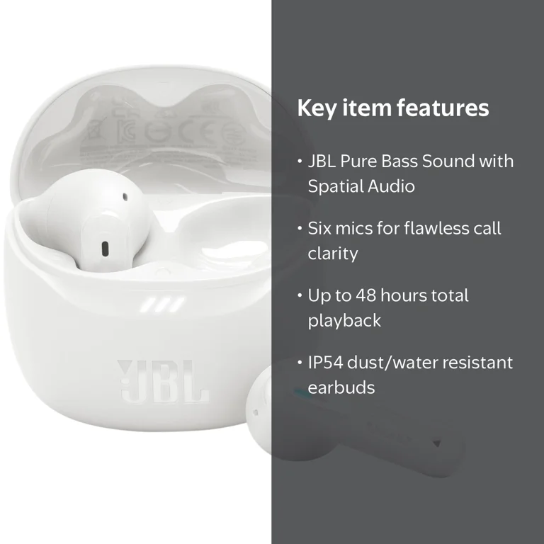 JBL, True Wireless Noise Cancelling Earbuds, White - Walmart.com