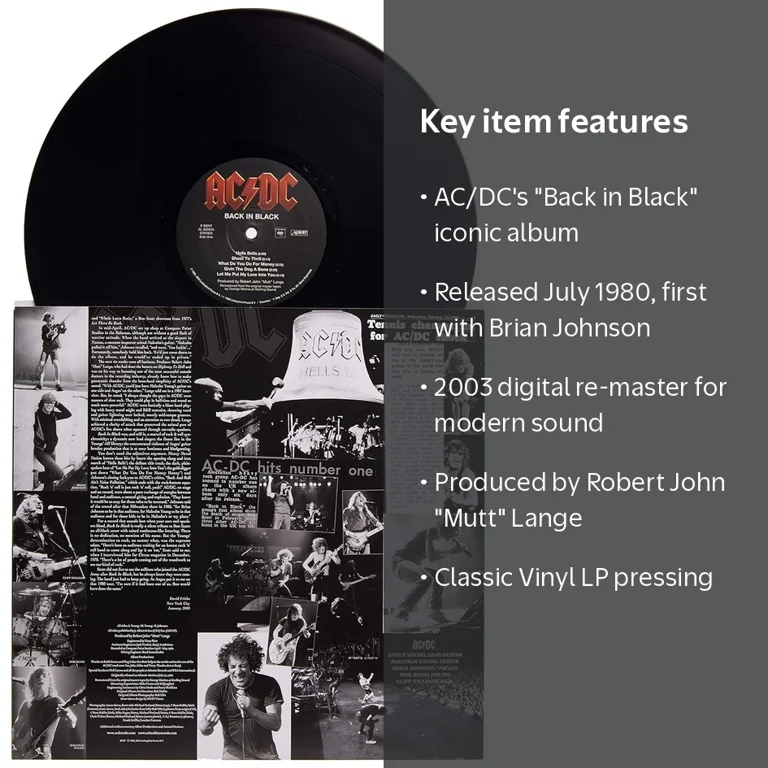 AC/DC - Back in Black, LP - 2003 Digital Remastered Vinyl - Heavy