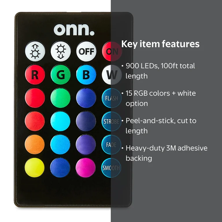 onn, LED Light, 100ft, Multicolor, Batteries Included - Walmart.com