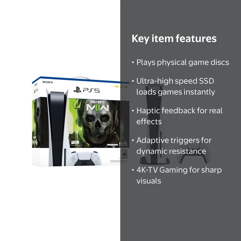 PlayStation 5 Disc Console - Call of Duty MW II Bundle - Walmart.com