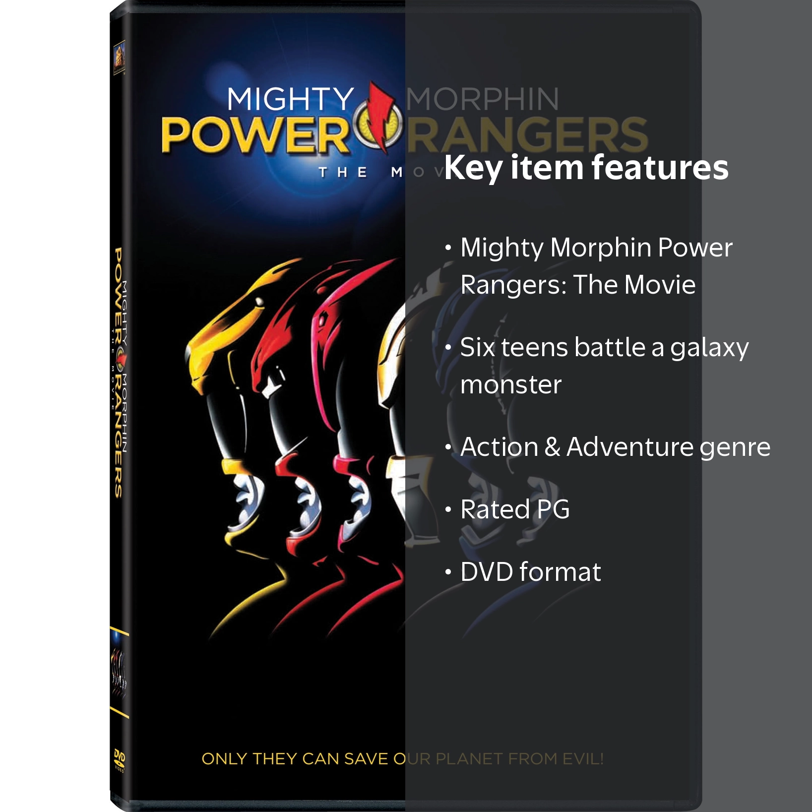 Mighty Morphin Power Rangers: The Movie (DVD) Action & Adventure