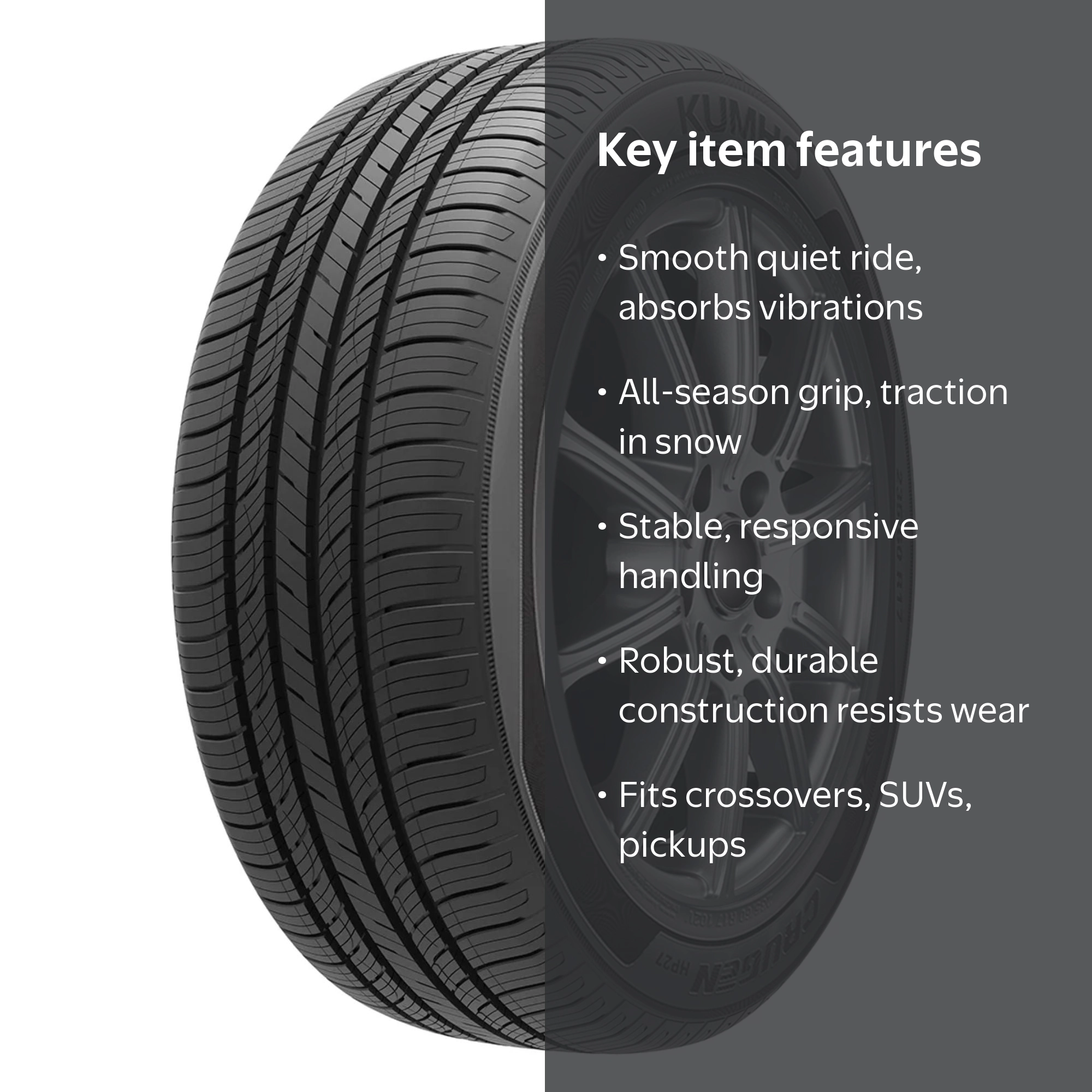 Kumho Crugen HP27 All Season 225/40R18 92V Passenger Tire