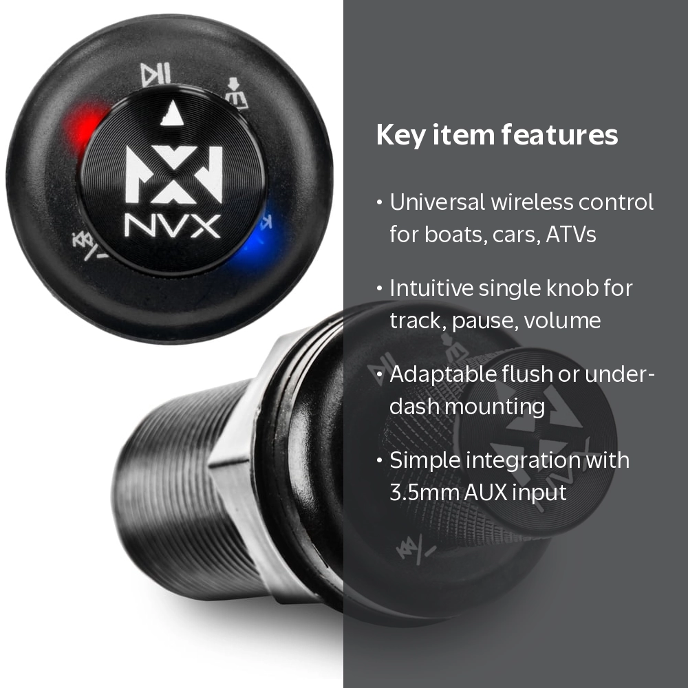 NVX XUBT3 Universal Bluetooth Audio Receiver & Volume/Playback
