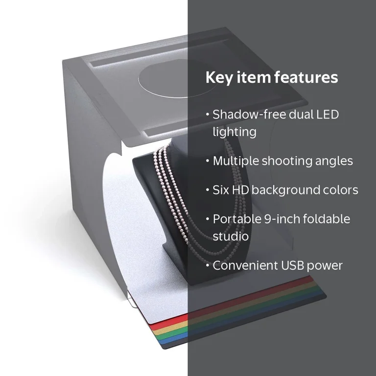 Bower, Mini Foldable Photo Light Box, 9
