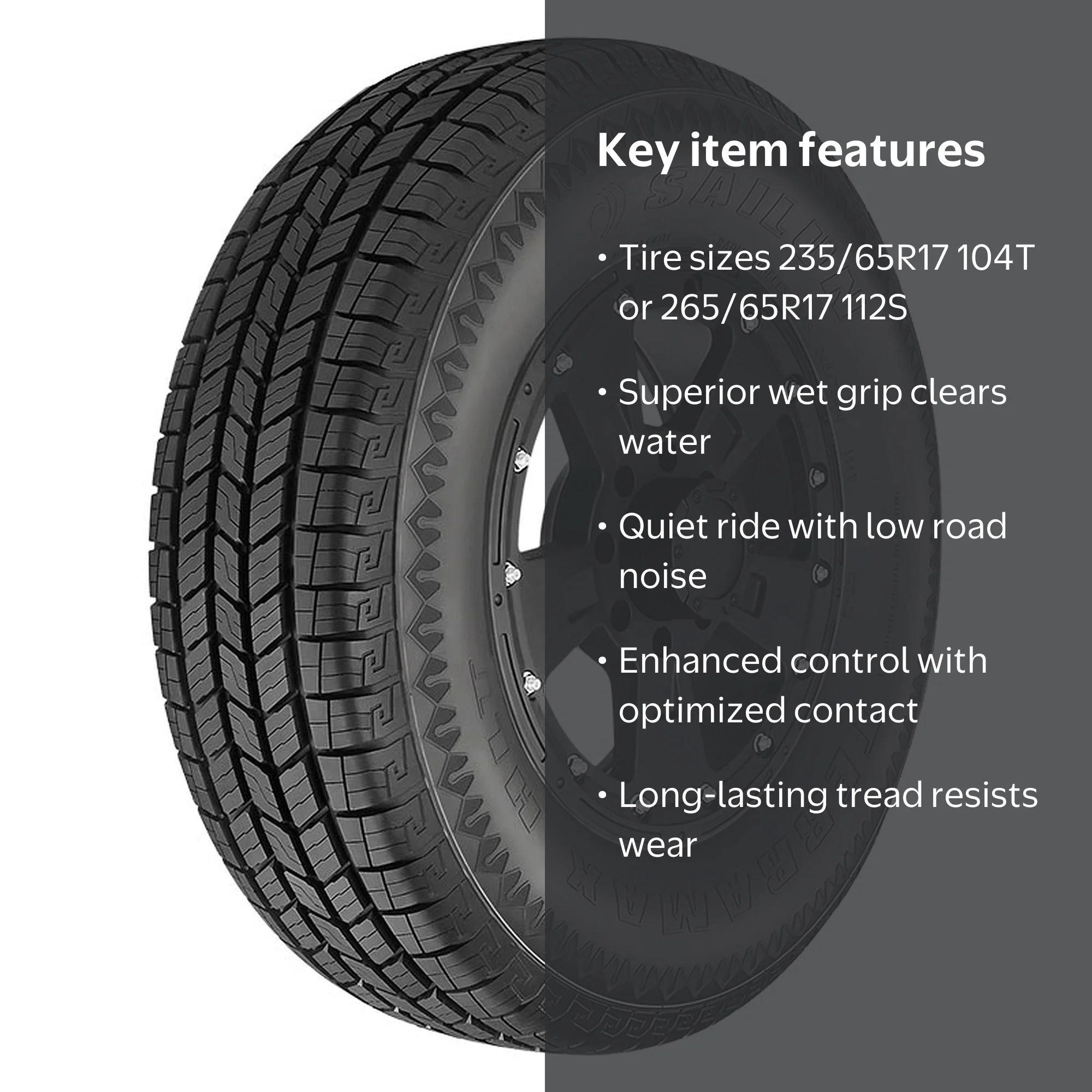 Sailun Terramax HLT All Season Tire, 235/65R17 104T, High