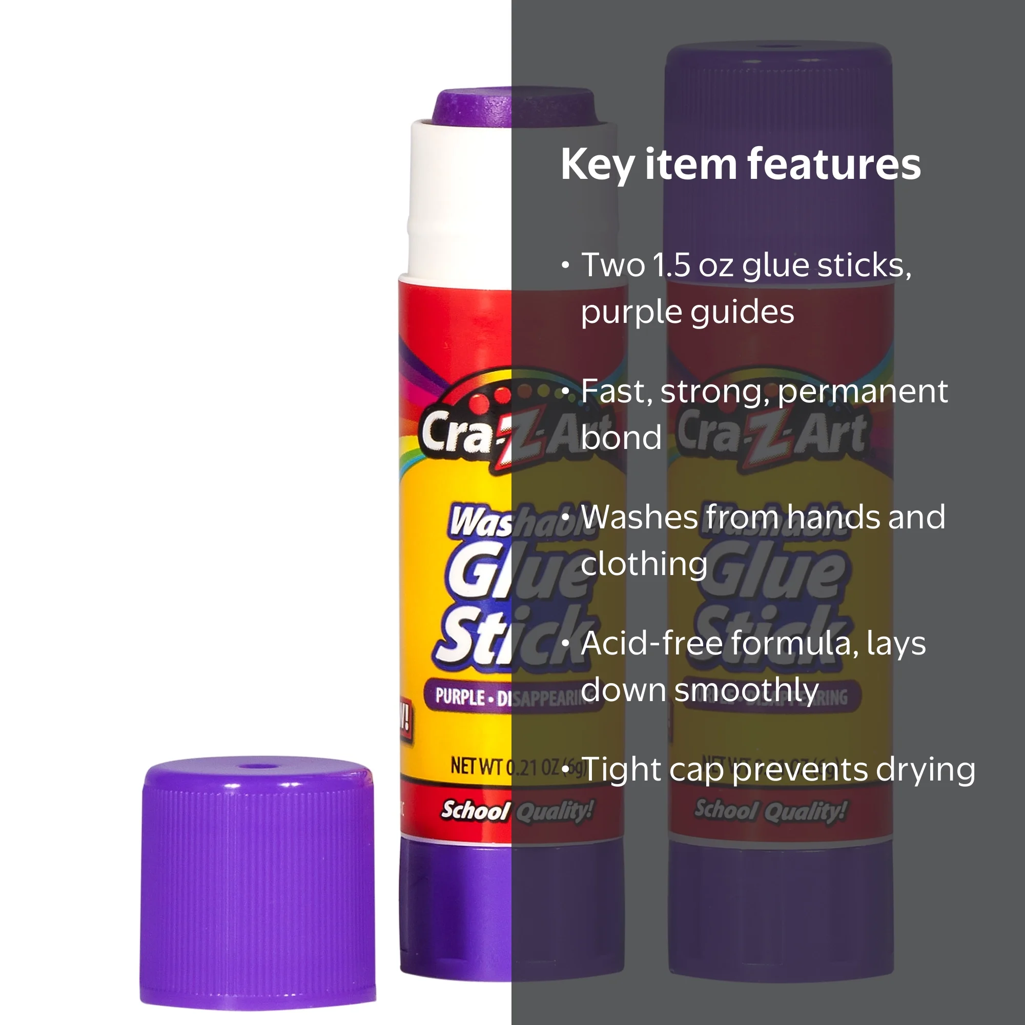 油彩画　プレリュード　ジムGカムL  ペースタイン　リトグラフ2/25 Cra-Z-Art Washable Disappearing Purple Glue Sticks 2 Count 1.5oz