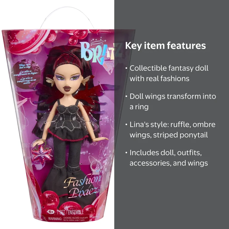 Bratz, Fashion Pixiez Doll, Lina, with Wings and Accessories