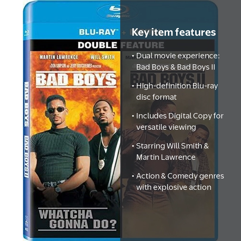 Bad Boys / Bad Boys II (Blu-ray) Sony, Action, Comedy - Walmart.com