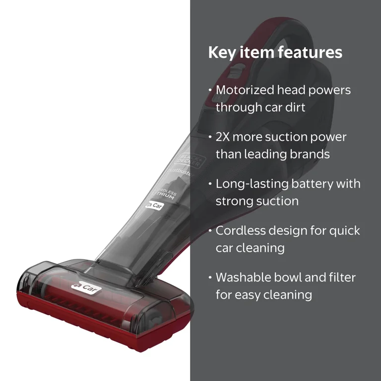 BLACK+DECKER Quick Clean Portable Handheld Rechargeable Powerful