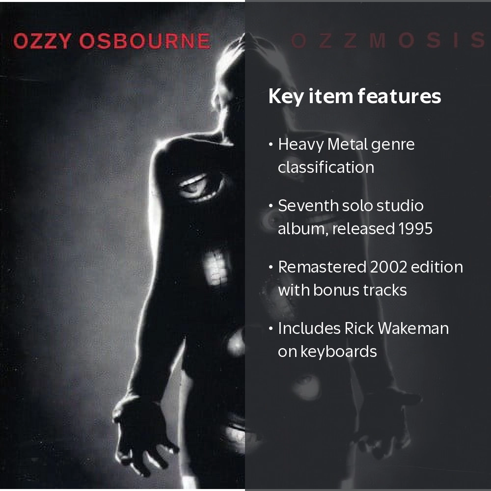 Ozzy Osbourne - Ozzmosis - Music & Performance - CD - Walmart.com