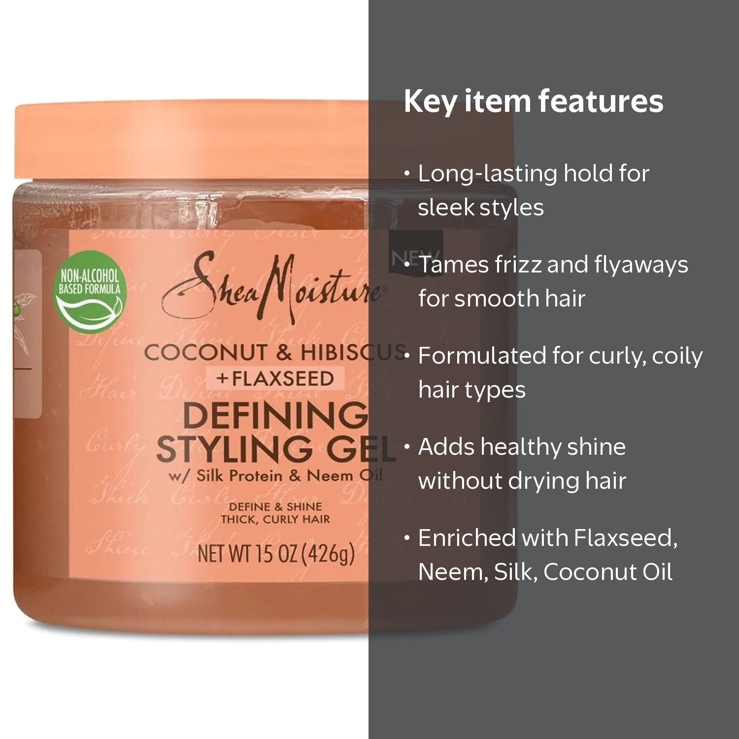 Shea Moisture Coconut & Hibiscus Flaxseed Defining Styling Gel Shea Moisture Coconut & Hibiscus Flaxseed Defining Styling Gel