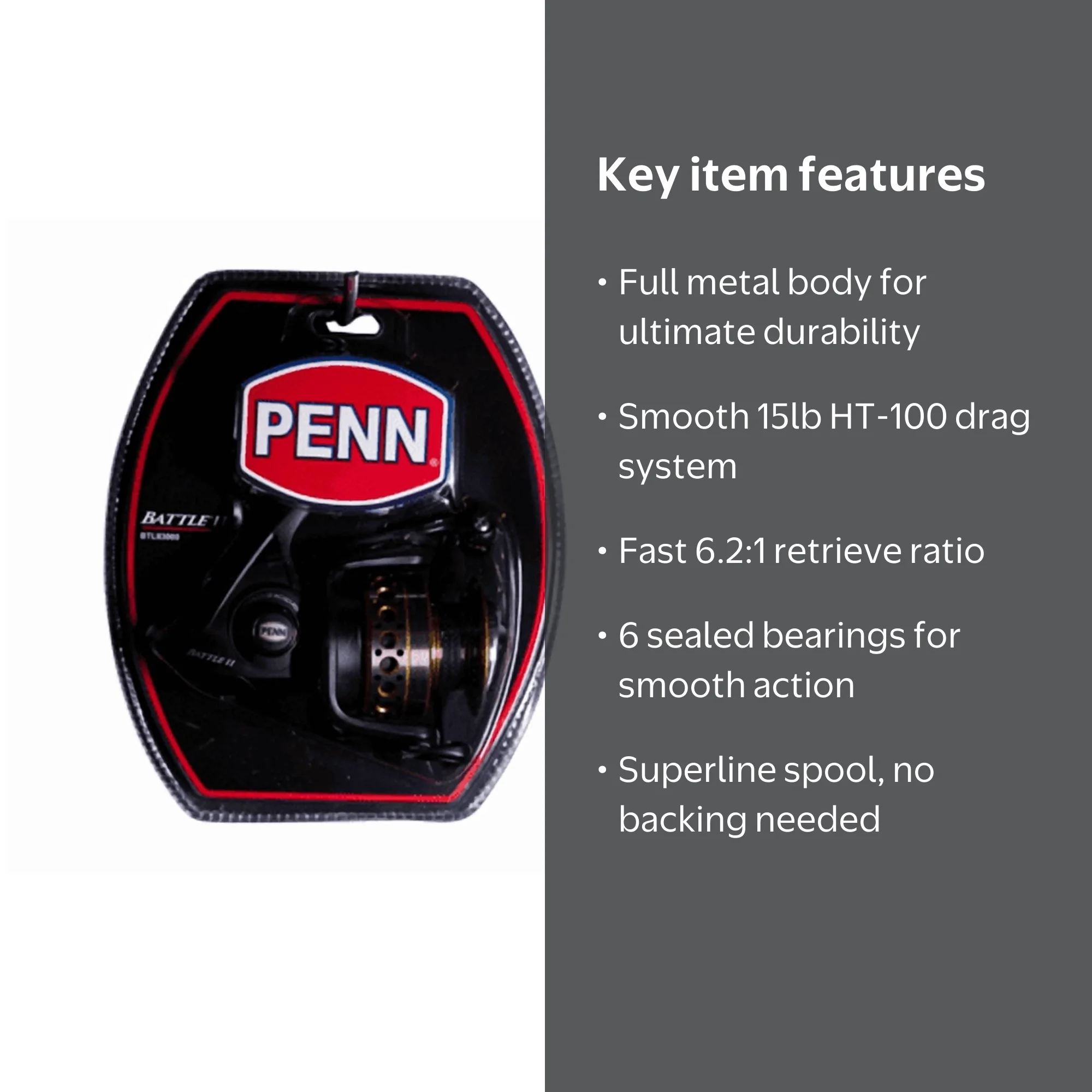 penn battle ii spin reel size 2000 Fishing & III Spinning Fishing (All Models & Sizes), Black Gold, (BTLIII2000): Buy Online at Best Price in UAE The PENN Battle II offers attractive cosmetics Penn Battle III Spinning Reel