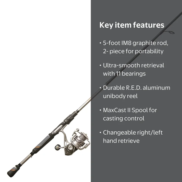 Quantum Throttle II Spinner Reel & 2-Piece IM8 Graphite Fishing