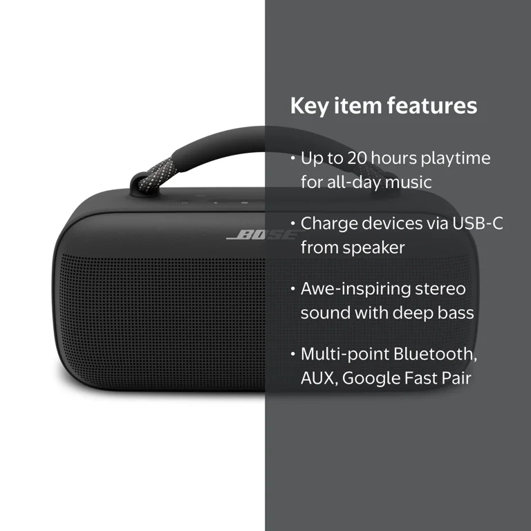 BOSE SoundLink Max ブラック Bose, Bluetooth Speaker, SoundLink Max, Waterproof Portable Black