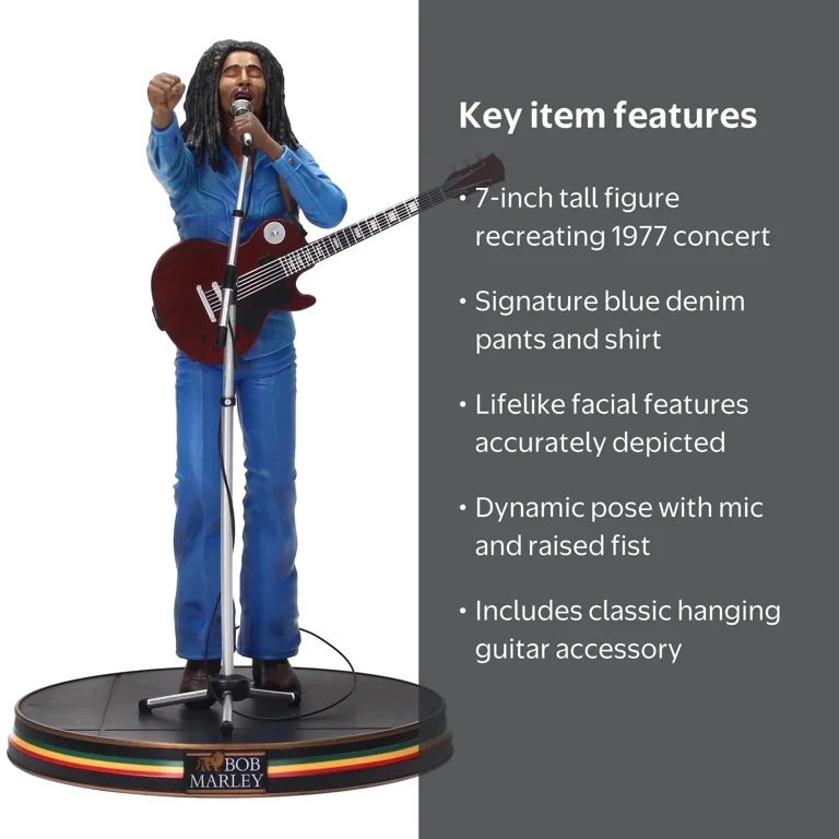 SD Toys 7 in Bob Marley Live in Concert Collectible Figure